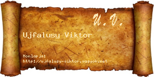 Ujfalusy Viktor névjegykártya