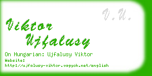 viktor ujfalusy business card